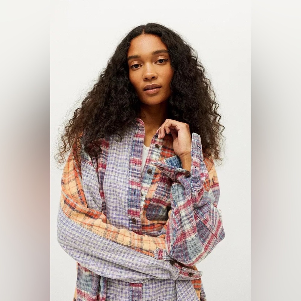 Urban Outfitters BDG Ted Oversized Patchwork Flannel